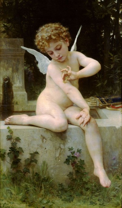 Cupid with a Butterfly by William Adolphe Bouguereau